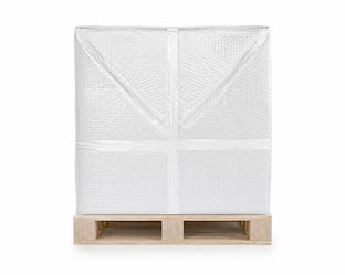 Foil pallet covers in use 